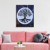 Butterfly Moon Canvas Afdruk (Insitu (Woonkamer))