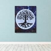 Butterfly Moon Canvas Afdruk (Insitu (Houten vloer))