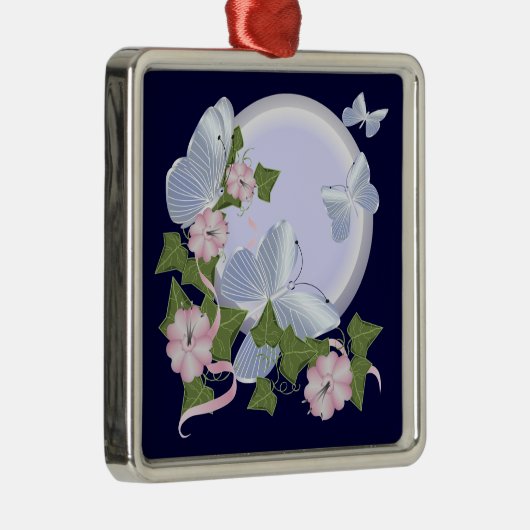 Butterfly Moon Metalen Ornament (Rechts)