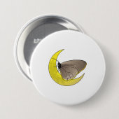 Butterfly Moon Ronde Button 7,6 Cm (Voorkant /achterkant)