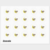 Butterfly Moon Ronde Sticker (Vel)