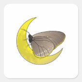 Butterfly Moon Vierkante Sticker (Voorkant)