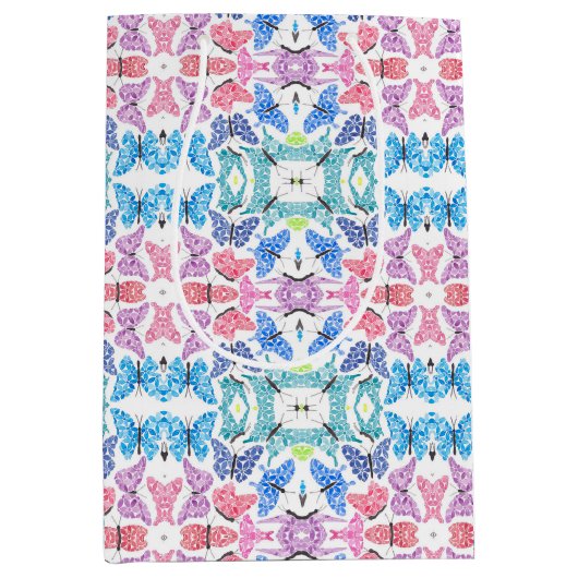 Butterfly Mosaic Gift Bag Medium Cadeauzakje (Voorkant)