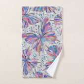 Butterfly Mosaic Pattern - pastels Bad Handdoek (Handdoek)