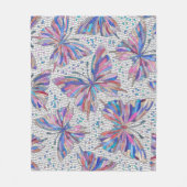 Butterfly Mosaic Pattern - pastels Fleece Deken (Voorkant)