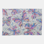 Butterfly Mosaic Pattern - pastels Theedoek (Horizontaal)