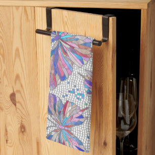 Butterfly Mosaic Pattern - pastels Theedoek