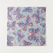 Butterfly Mosaic Pattern - pastels Wandkleed (Voorkant)