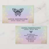 *~* Butterfly Moth Magic Boho Rainbow Pastel Visitekaartje (Voorkant / Achterkant)