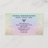*~* Butterfly Moth Magic Boho Rainbow Pastel Visitekaartje (Achterkant)
