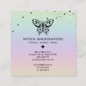 *~* Butterfly Moth Magic Boho Universe Rainbow Vierkante Visitekaartje (Achterkant)
