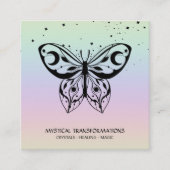 *~* Butterfly Moth Magic Boho Universe Rainbow Vierkante Visitekaartje (Voorkant)