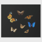 Butterfly - Moth - Modern - Elegance Vintage Cadeaupapier (Vlak)