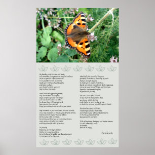Butterfly Motivatie Desiderata Poster