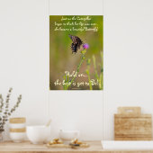 Butterfly Motivatie Inspirerend Foto Poster (Keuken)