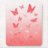 Butterfly Mousepad Keepomwille Pink Butterfly Gift Muismat (Voorkant)