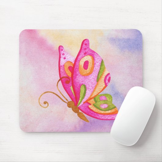 Butterfly Mousepad Pastel Style Muismat (Met muis)