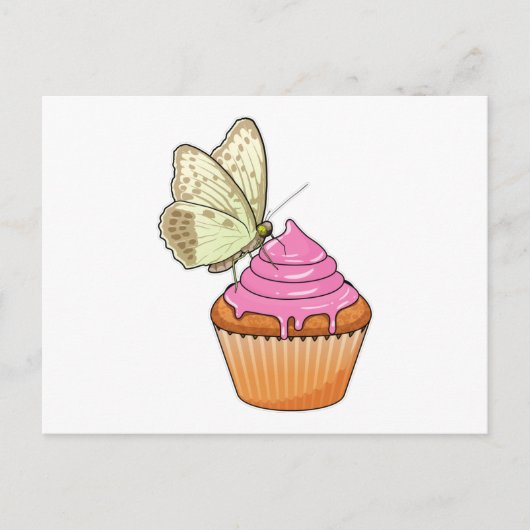 Butterfly Muffin Briefkaart (Voorkant)