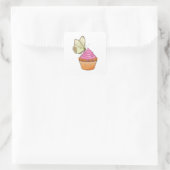 Butterfly Muffin Vierkante Sticker (Tas)