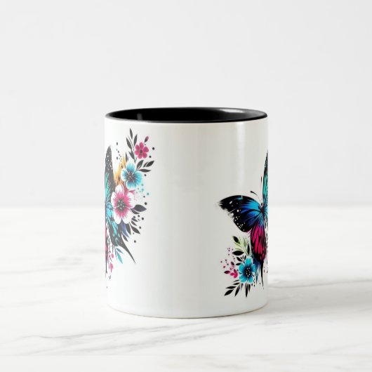 Butterfly mug tweekleurige koffiemok (Center)
