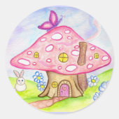 Butterfly Mushroom Spring Bunny Party Stickers (Voorkant)