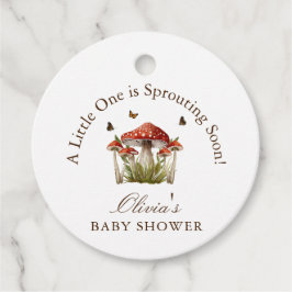 Butterfly Mushroom Thema Baby shower Gift Bedankjes Labels