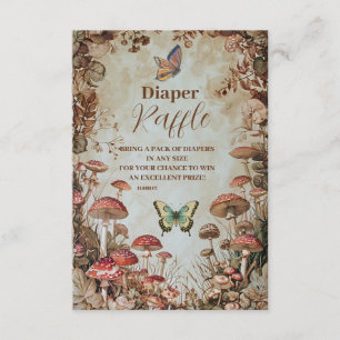 Butterfly Mushroom Woodland Natuur Diapper Raffle Informatiekaartje