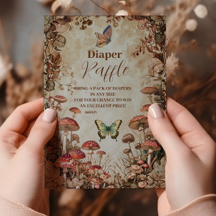 Butterfly Mushroom Woodland Natuur Diapper Raffle Informatiekaartje