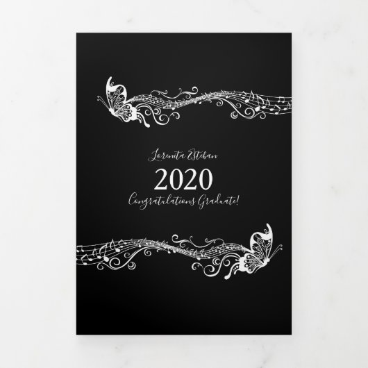 Butterfly Music Afstuderen Drie foto's Drieluik Aankondiging (Cover)