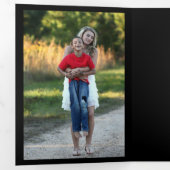 Butterfly Music Afstuderen Drie foto's Drieluik Aankondiging (Binnenzijde eerst)