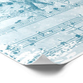 Butterfly Musical Romance Blue Poster (Hoek)