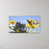 Butterfly N Sunflower Wrapping Canvas (Voorkant)