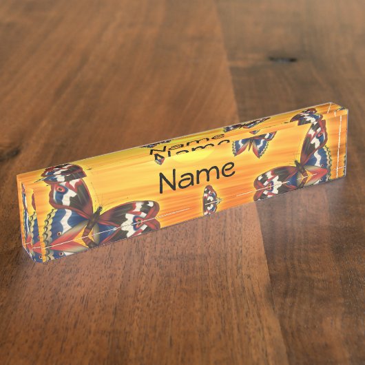 Butterfly Naambordje (Zijkant)