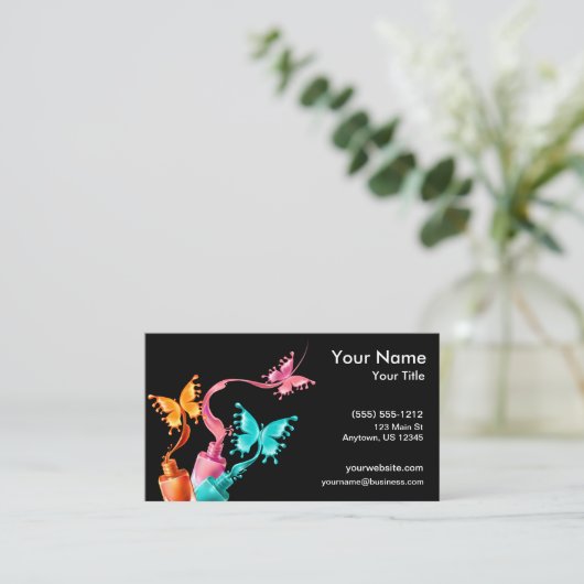 Butterfly Nail Pools Visitekaartje (Staand voorkant)