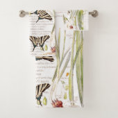  Butterfly Narcissus Flowers Bath Towel Set Bad Handdoek (Insitu)