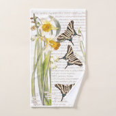  Butterfly Narcissus Flowers Bath Towel Set Bad Handdoek (Handdoek)