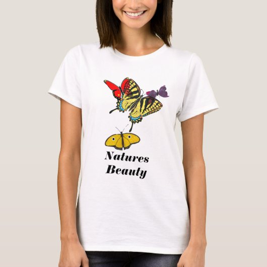 Butterfly, Natuur Beauty T-shirt (Voorkant)