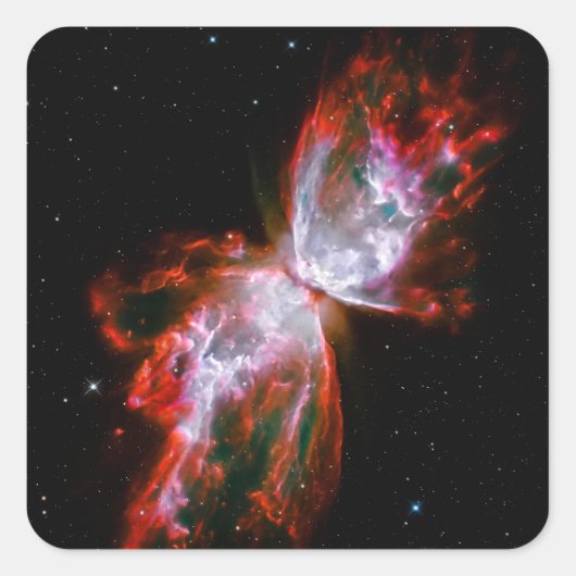 Butterfly Nebula in Scorpius Constellation Vierkante Sticker (Voorkant)