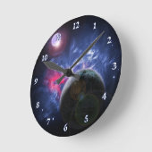 Butterfly Nebula Numbered Acrylic Wall Clock Ronde Klok (Hoek)
