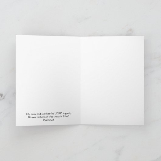 Butterfly Nectar Scripture Kaart Psalm 34:8 (Binnen)