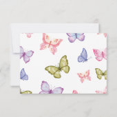 Butterfly Neutral Baby shower Luier verloting kaar Kaart (Achterkant)