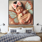 Butterfly Newborn - Canvas Afdruk (Insitu (Slaapkamer))