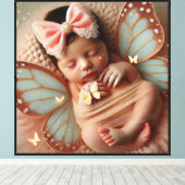 Butterfly Newborn - Canvas Afdruk (Insitu (Houten vloer))