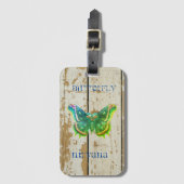 Butterfly Nirvana Shabby-Chic Bagagelabel (Voorkant (verticaal))