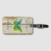Butterfly Nirvana Shabby-Chic Bagagelabel (Voorkant (horizontaal))