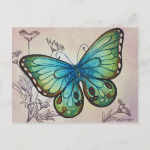  Butterfly No. 7 Waterverf Art Briefkaart