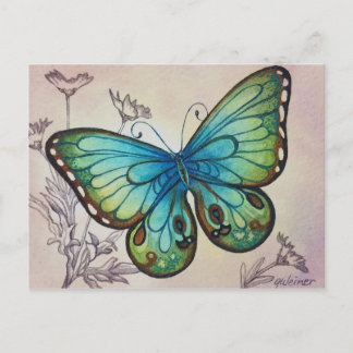 Butterfly No. 7 Waterverf Art Briefkaart