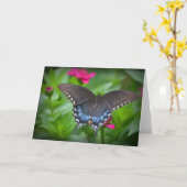 Butterfly Notecard Kaart (Gele Bloem)