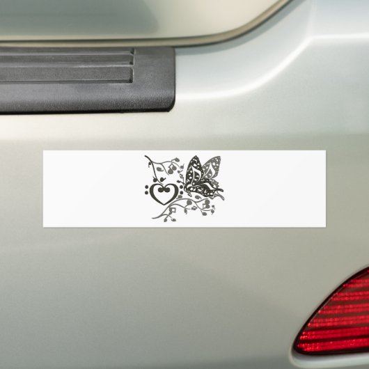 Butterfly_Notes Bumpersticker (Op auto)