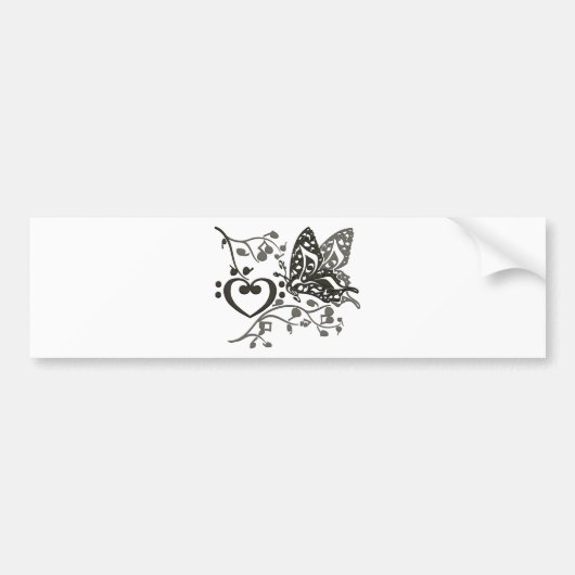 Butterfly_Notes Bumpersticker (Voorkant)